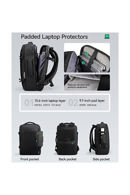 Vacuum Compression Travel Backpack with Air Pump – Save 70% SpaceText block