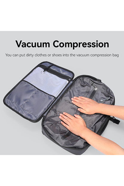 Vacuum Compression Travel Backpack with Air Pump – Save 70% SpaceText block