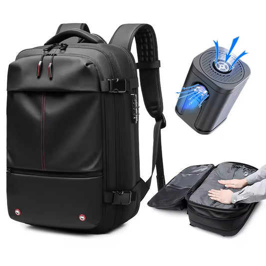Vacuum Compression Travel Backpack with Air Pump – Save 70% SpaceText block
